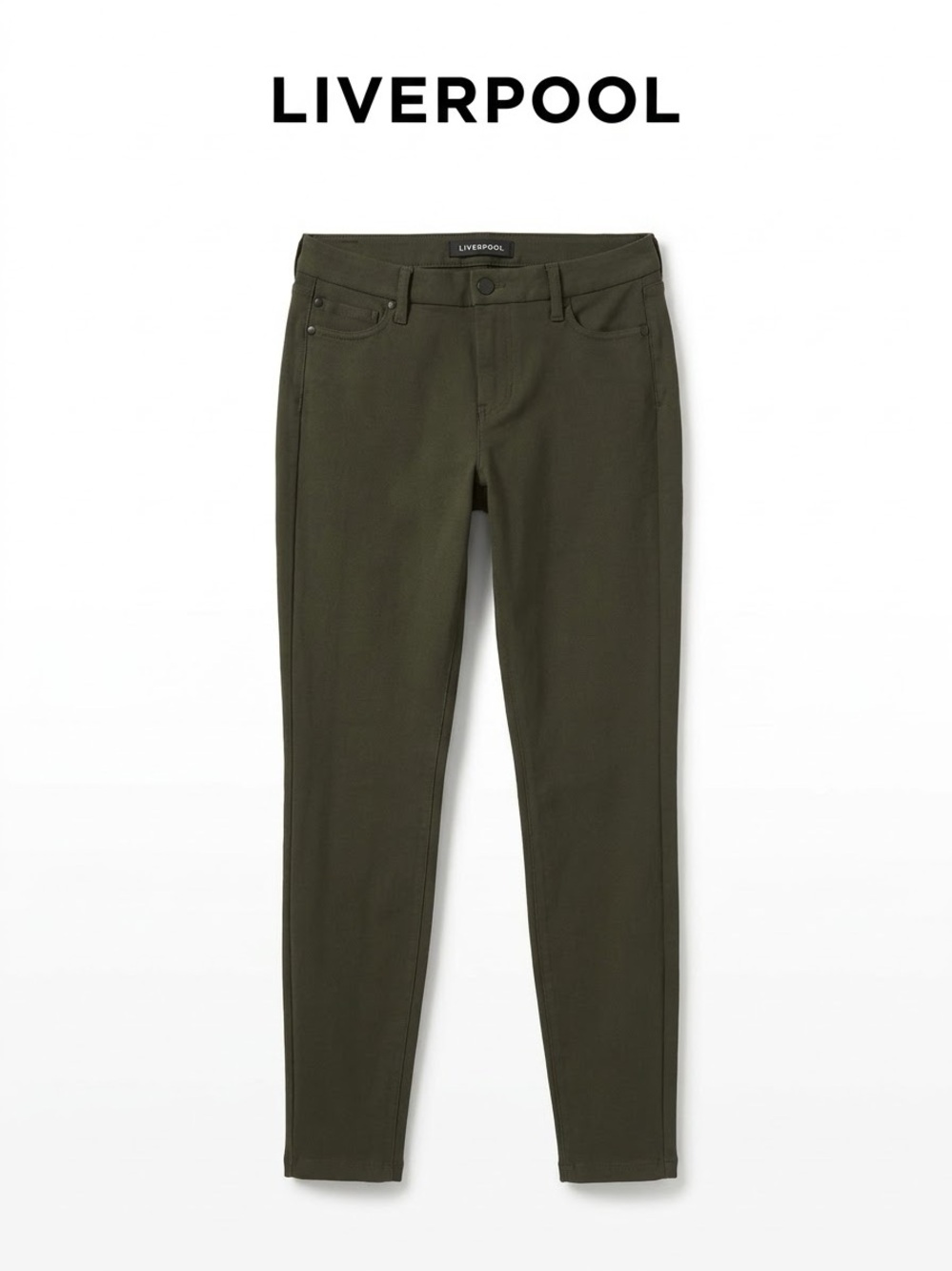 Women’s Liverpool olive green trousers Size 10 0253